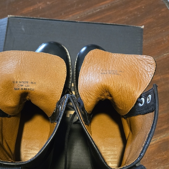 Frye Black Leather Combat Boots - Picture 11 of 13